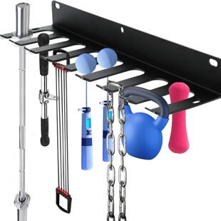 铁艺铁皮壁挂简约球棒手套整理架带挂钩金属壁挂棒球棍收纳架