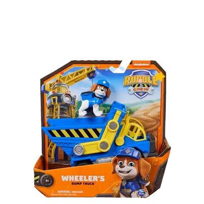 汪汪队立大功威勒巧吉小砾工程家族压路机翻斗救援车挖掘塔吊套装