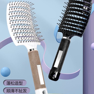 排骨梳子女卷发神器男士 弯梳蓬松头发造型按摩梳背头油头