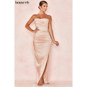 House 高贵优雅香槟色抹胸礼服Adrienne
