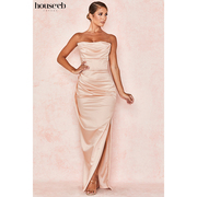 House of CB 高贵优雅香槟色抹胸礼服