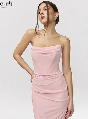 House of CB 高贵性感浅粉色紧身抹胸礼服Adrienne
