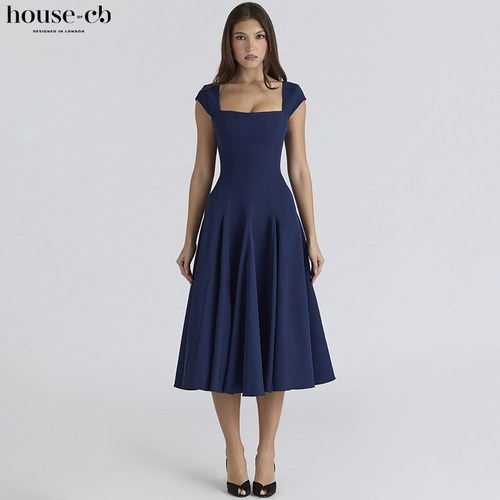 HouseofCB大方斜纹中长裙