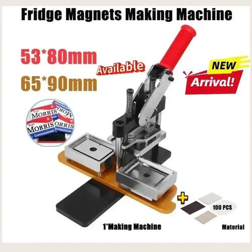 Professional Alloy Manual Rectangular Fridge Magnet Press Ma