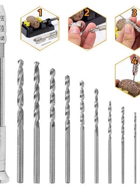 0.8-3mm Precision Pin Vise Mini Micro Hand Twist Drill Bits