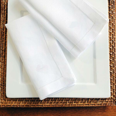 Hemstitched Cotton Napkins Cloth Dinner White Table Napkin