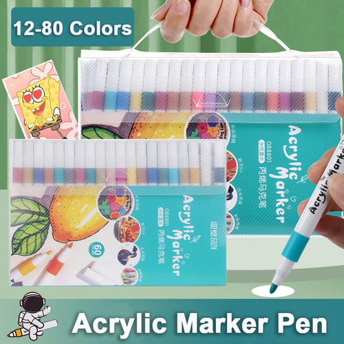 12-80 Colors Acrylic Marker Rock Painting for Stone Graffiti