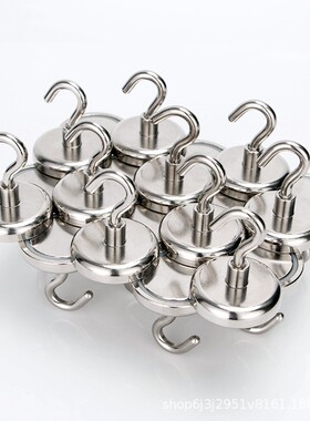 5pcs Magnetic Hooks Powerful Hook Magnet Holder 10kg Suctio
