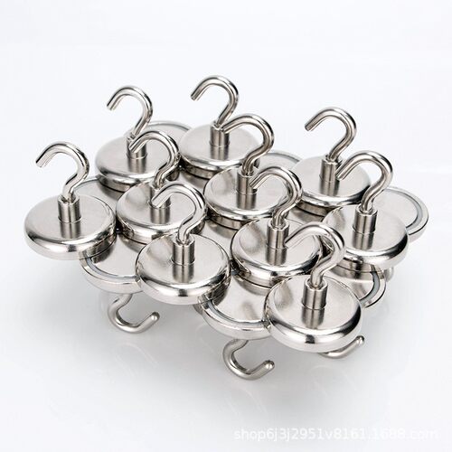 5pcs Magnetic Hooks Powerful Hook Magnet Holder 10kg Suctio