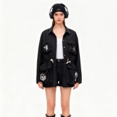 25秋立领时尚 LOLO MIRIAM 复古港风短外套街头嘻哈313W8A004