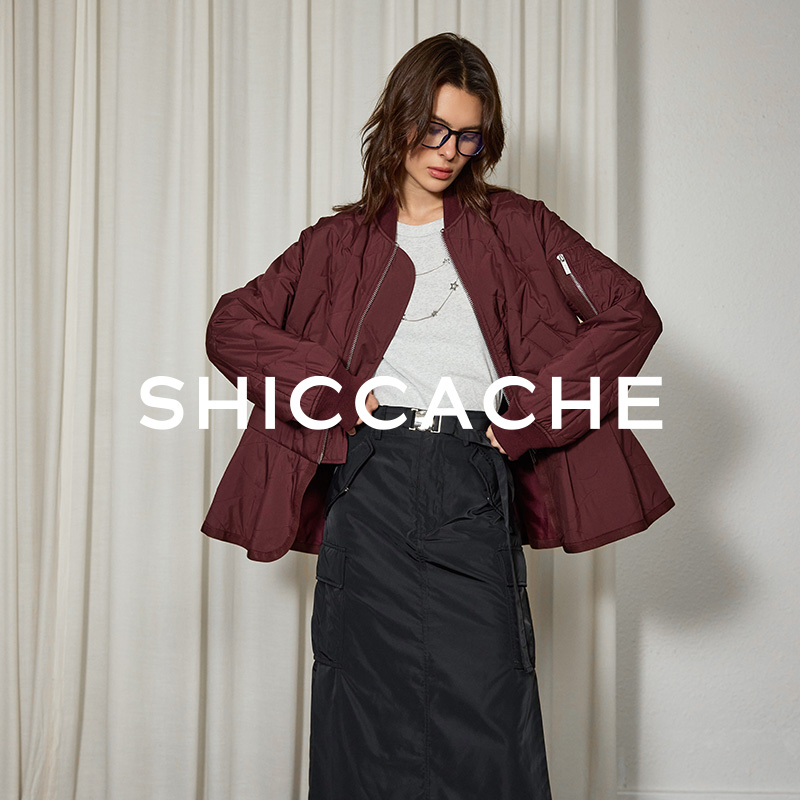 希凯驰25秋设计师款拉链纯色棒球领女长袖宽松外套316W7A018