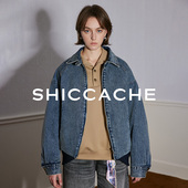 希凯驰25冬设计师款 牛仔拼接双面羽绒服鸭绒防寒保暖133128Y010