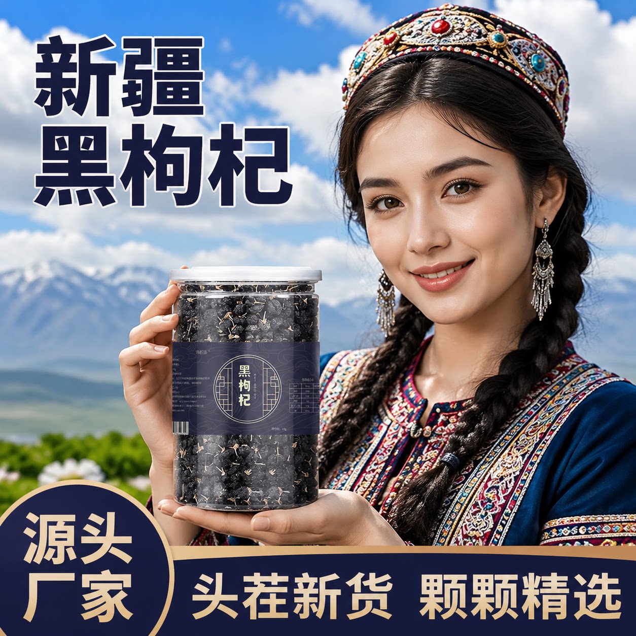 新疆特产黑枸杞正宗新疆枸杞黑枸杞枸杞子黑枸杞干大颗粒枸杞批发