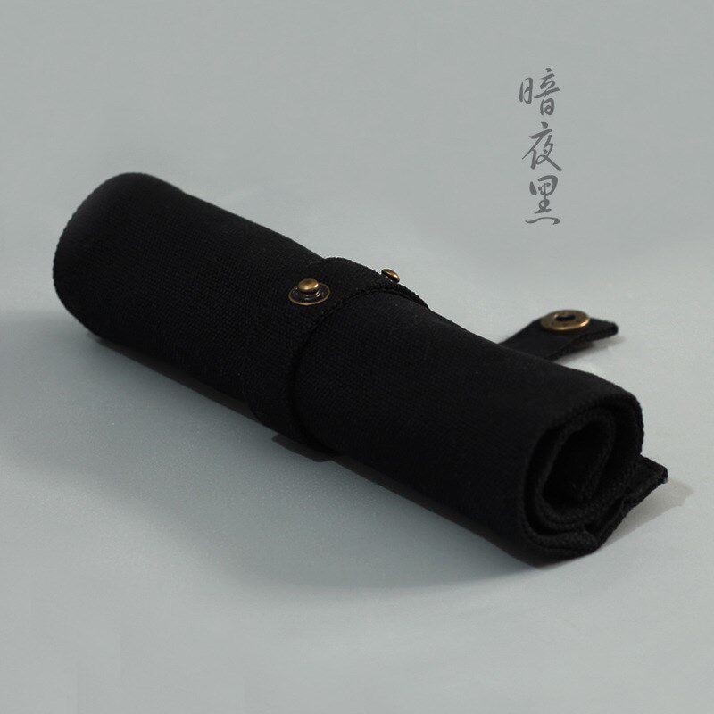 文日式艺复古g中国风帆布大中小学生卷笔袋笔帘简约男女文具盒包