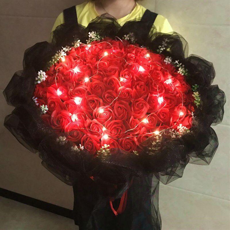 极速生日节礼物香皂花花束玫瑰朵情人99仿真女友送创意520表白母