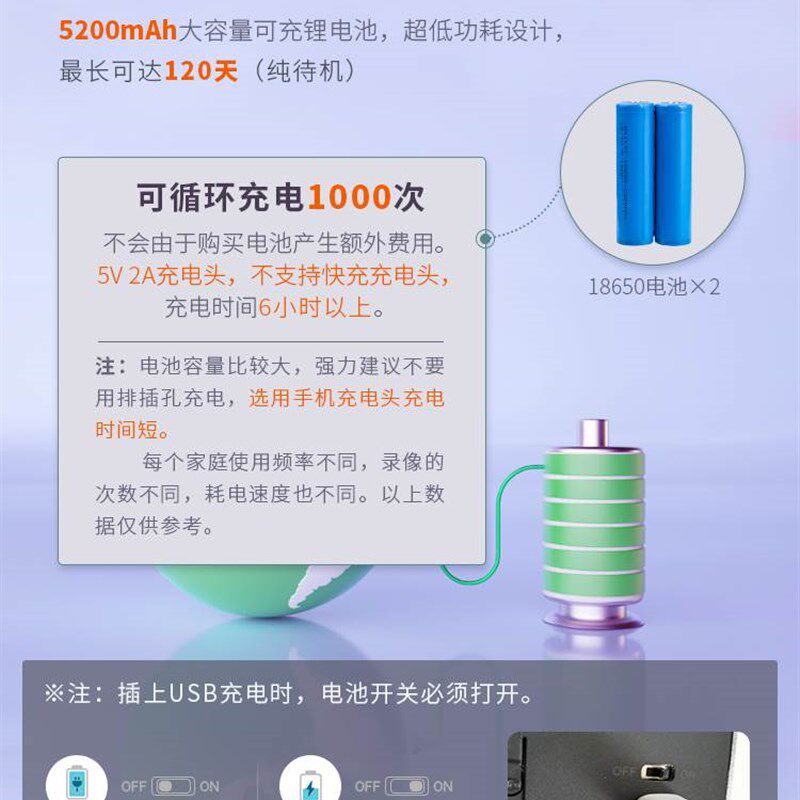 好货迈科智能监控可视门铃摄像头电子防盗家用高清猫眼夜视无线门