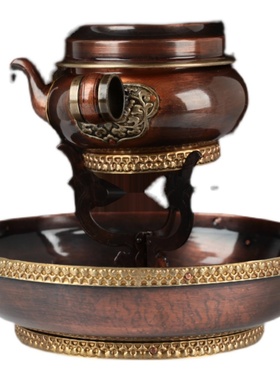 藏传法器纯铜水陆供修盘七供水碗水财神修法器供盘橛藏传用品