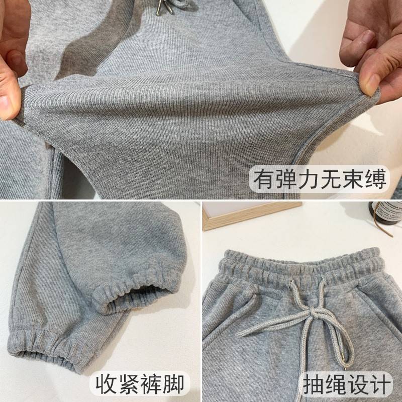 好货加绒裤子男宝休闲长裤加厚宽松束脚裤2022秋冬棉裤儿童休闲保