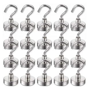 20Pcs Strong Magnetic Hooks Heavy Duty Wall Hooks Hanger Key
