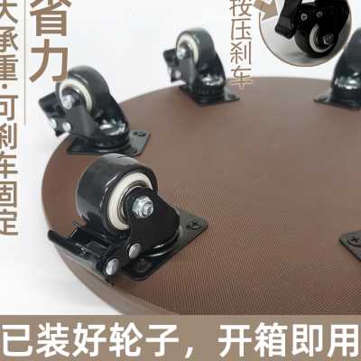 极速花叶?特厚特硬移动托盘圆形花盆酒坛水缸鱼缸带滚轮超大承重