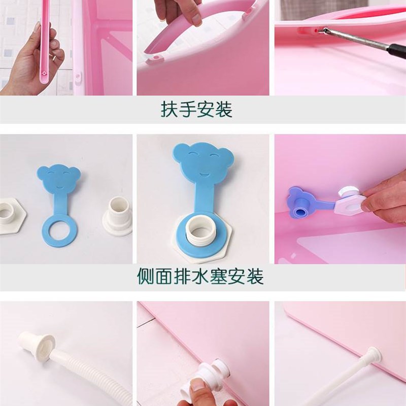 洗澡桶水塞洗澡盆软塞折叠浴桶水堵泡澡桶堵头侧面儿童浴盆通用塞