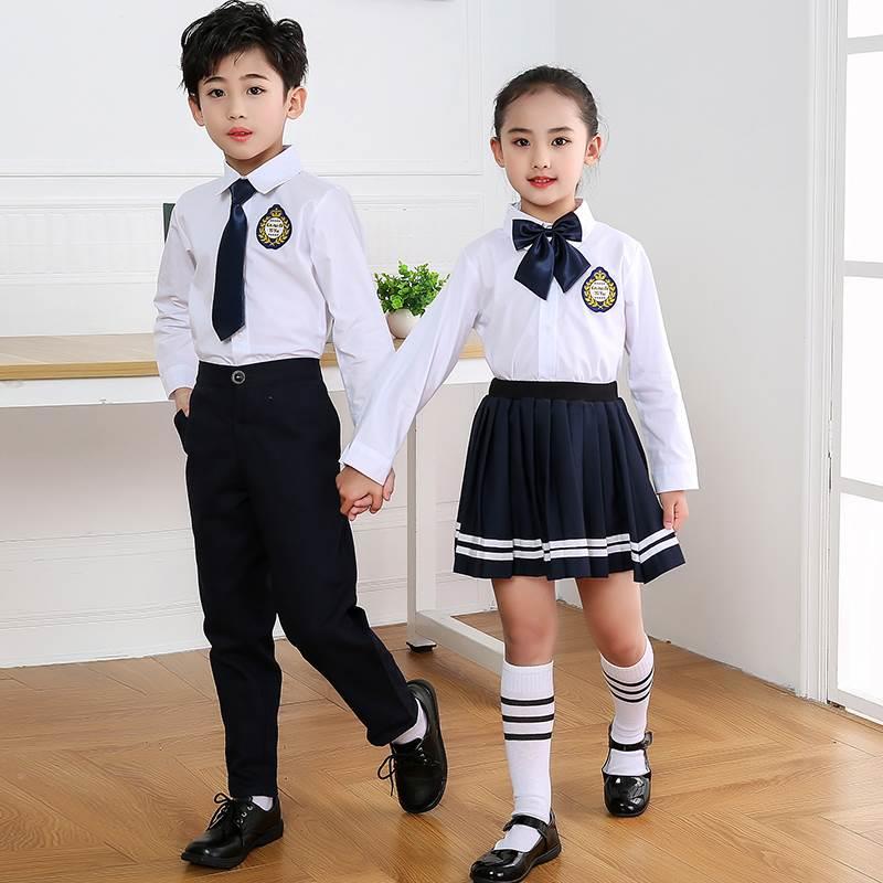 好货l六一园童演出服男童背带裤套装朗儿诵大合唱表演儿服幼小学