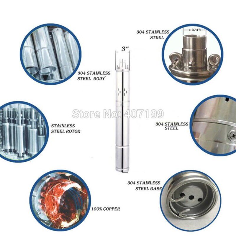 极速deep well solar submersible pump with built in controlle