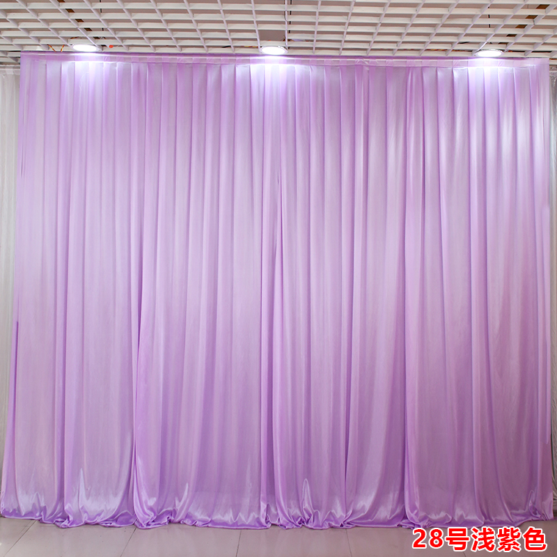 厂促婚庆背景纱幔婚礼表演区小舞台背景布幔装饰酒店帷幔布置结品