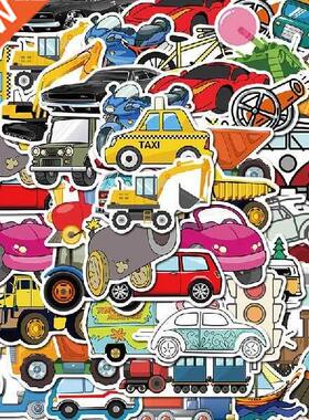 极速40 PCS Engneerng Vehcle Car Stcker Cute Bus Truck
