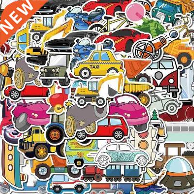 极速40 PCS Engneerng Vehcle Car Stcker Cute Bus Truck