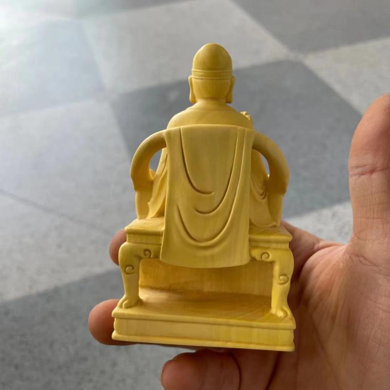 崖柏济公佛像黄杨木雕刻道济和尚降龙罗汉活佛济公李修缘供奉摆件