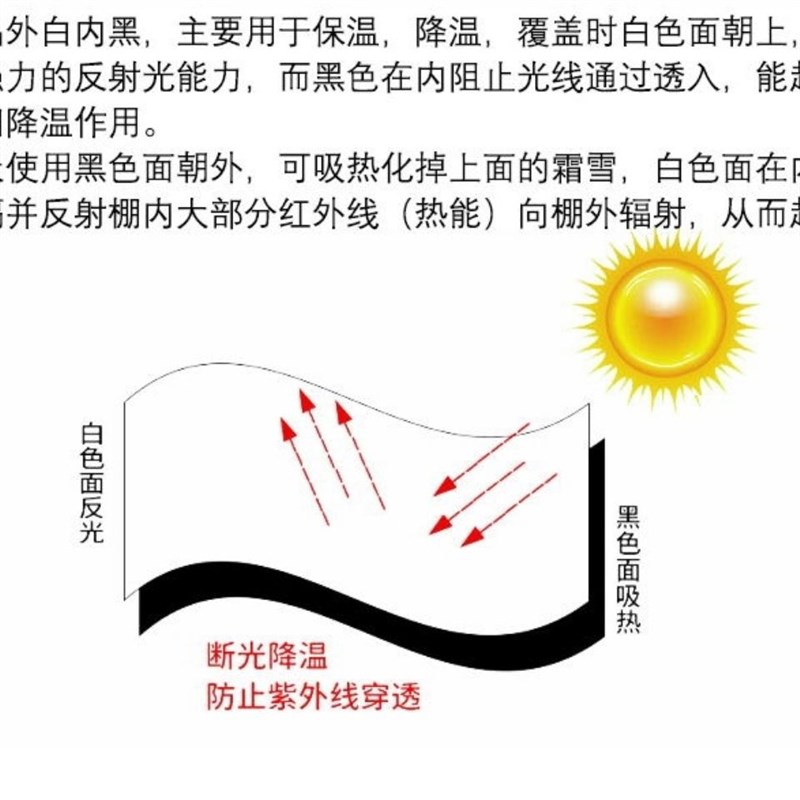 好货抗老化加厚黑白膜养殖大棚塑料薄膜家禽养殖厂房反光隔热膜食