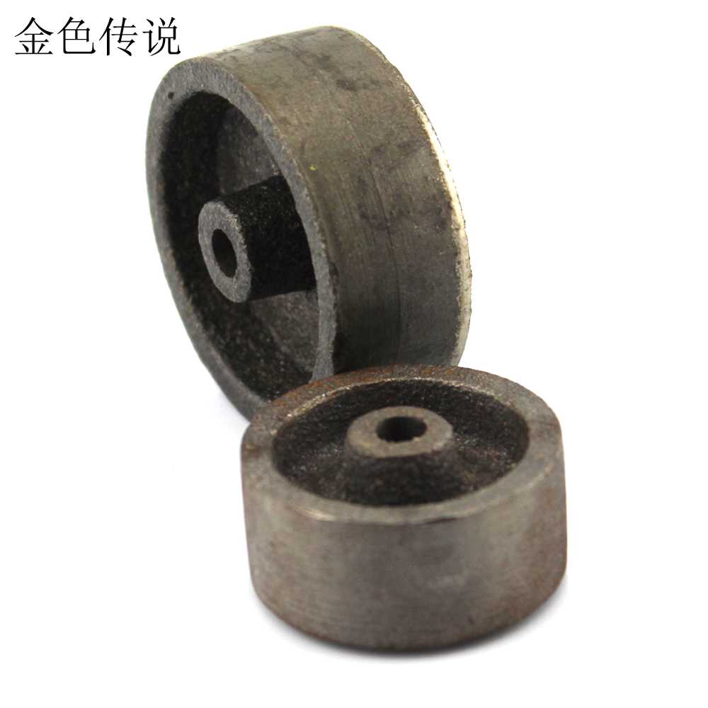 。铁轮 铁轮毂 拼装金属铸铁轮模型推车金属承轮重型重脚轮50mm