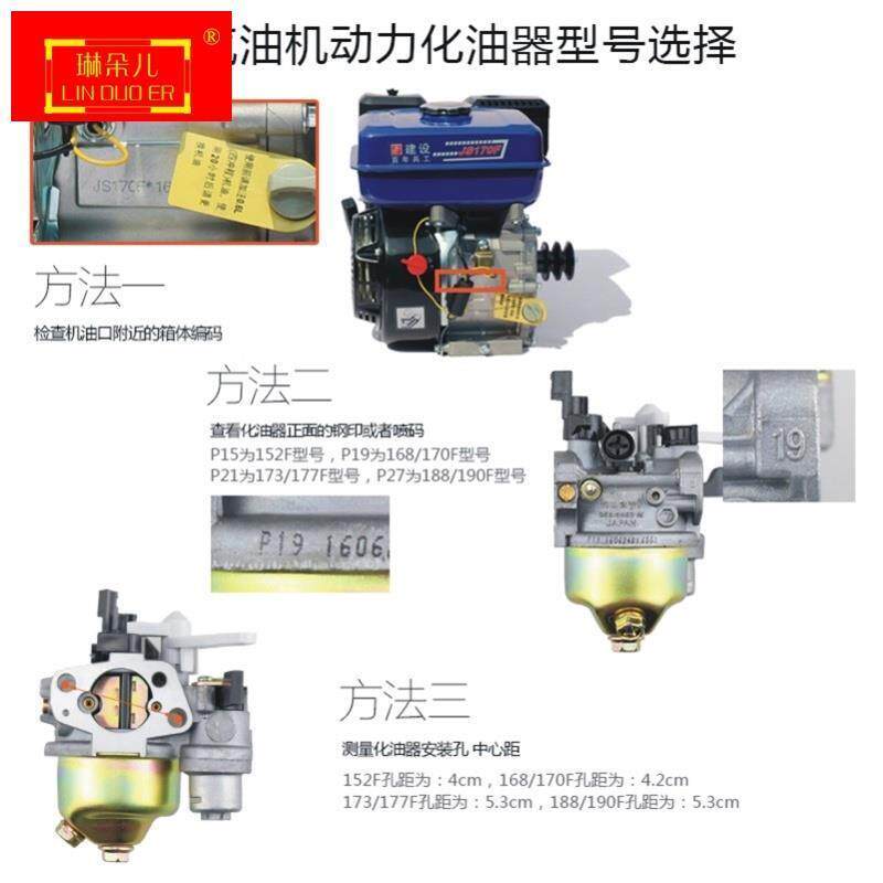 重庆耀虎YH蛟马JM涪柴/FC170F/P212CC汽油机发电机化油器