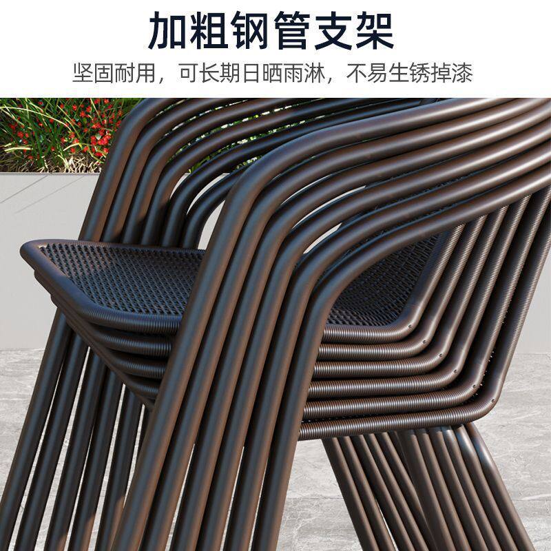 极速户外带伞组合庭院露天花园桌椅 三件套家用 休闲阳台 桌椅