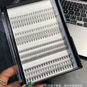好货故事感亚裔女孩!分段式嫁接假睫毛超大容量混装浓密卷翘小恶