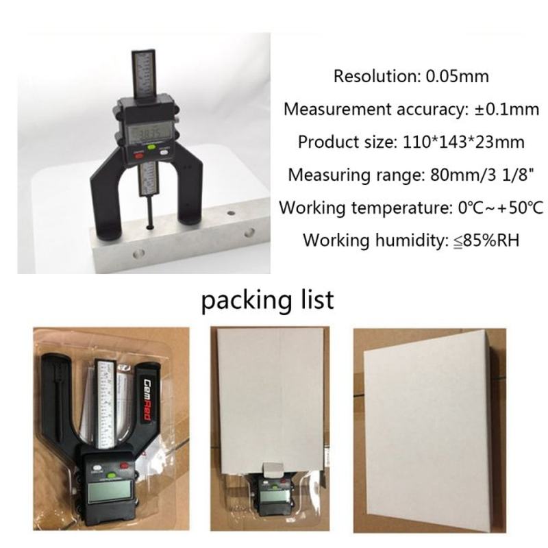 Digital Depth Gauge LCD Magnetic Self Standing Aperture 80mm