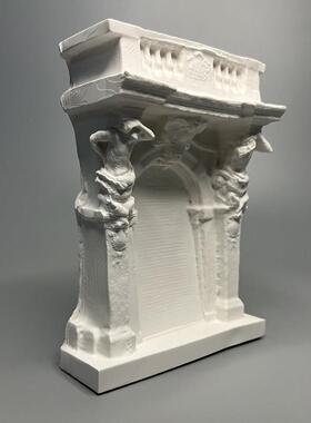 欧式ins复古建筑门窗花园创意摆件轻奢微景观香薰扩香石膏像礼品