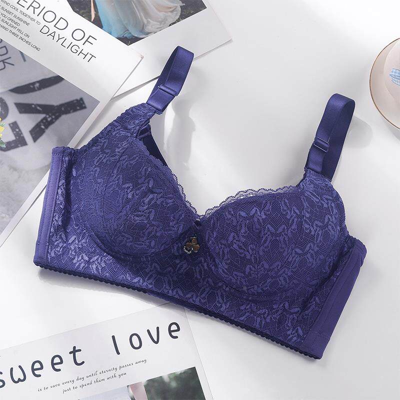 可诺丹婷调内衣紫之提升聚拢集花中侧收副薰乳记忆软rjg钢圈整型