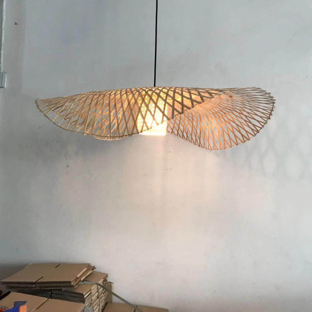 中式灯笼火锅店饭店餐馆竹艺灯店铺商用创意个性竹篾飞碟藤艺吊灯,家装灯饰光源,智能吊灯,淘宝优惠券,粉丝福利购,淘宝优惠卷