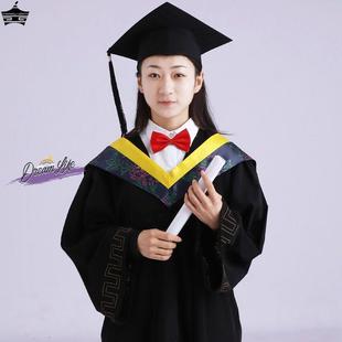 学位学士服毕业礼服大学生男女学院风工科本科文科硕士博士导师袍