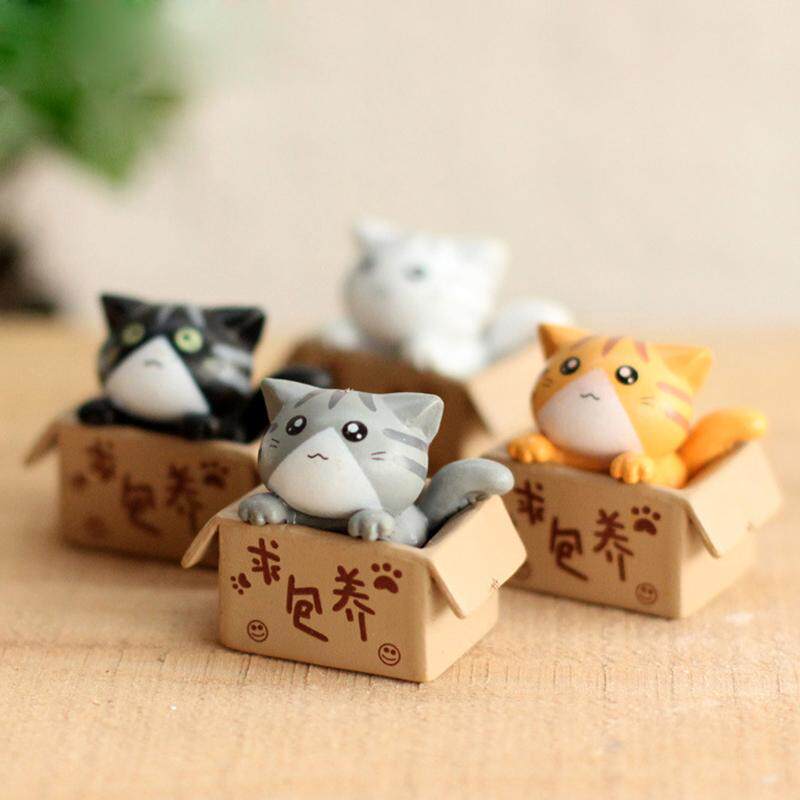 微景观求包养猫咪创意手工装饰可爱树脂小猫摆件桌面动物蛋糕摆设