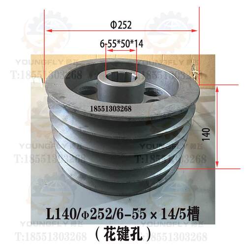 天水星火CWA6185 CWA61100 CW61100E CW61125E车床主轴箱皮带轮