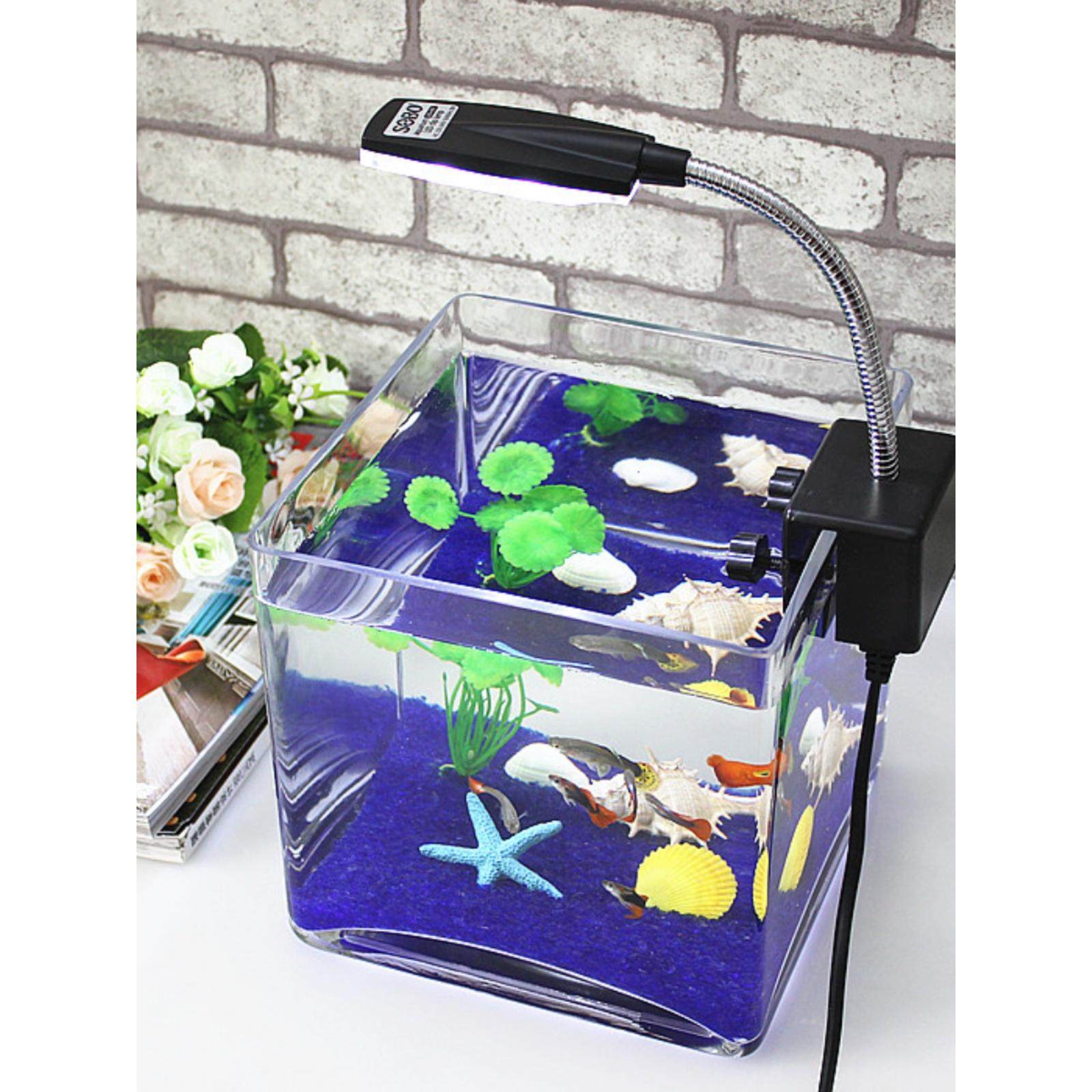 松宝LED水族夹灯 鱼缸灯  迷你 照明灯 水草夹灯 鱼缸夹灯