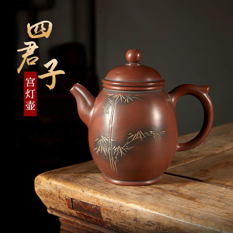 广西钦州坭兴陶茶壶名家全手工陶瓷泡茶壶功夫茶具礼盒宫灯陶壶