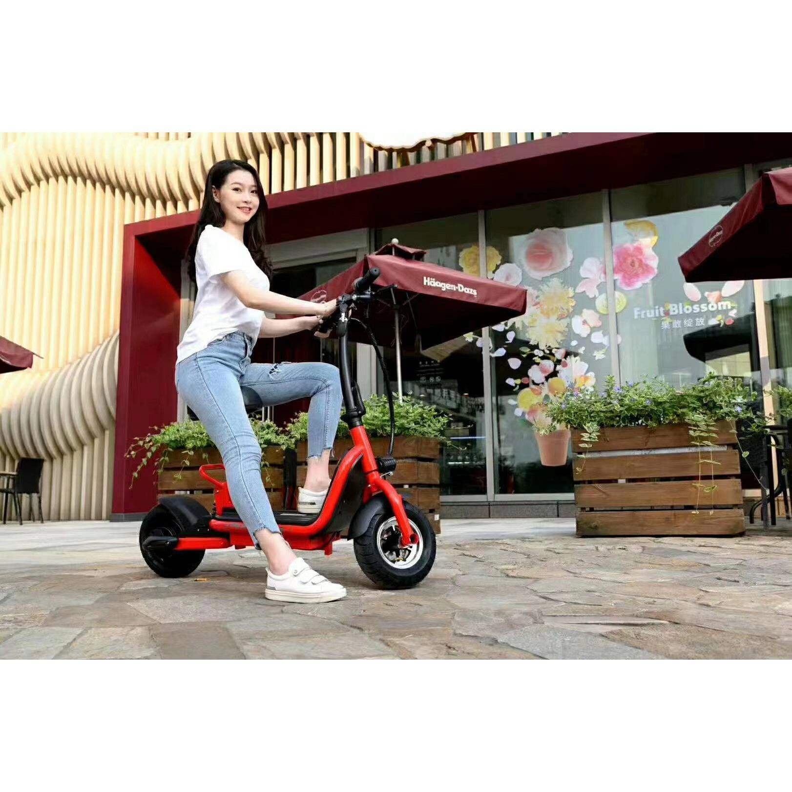 静速电动折叠车滑板车48V男女通用轻便锂电池迷你小铃铛款小电驴