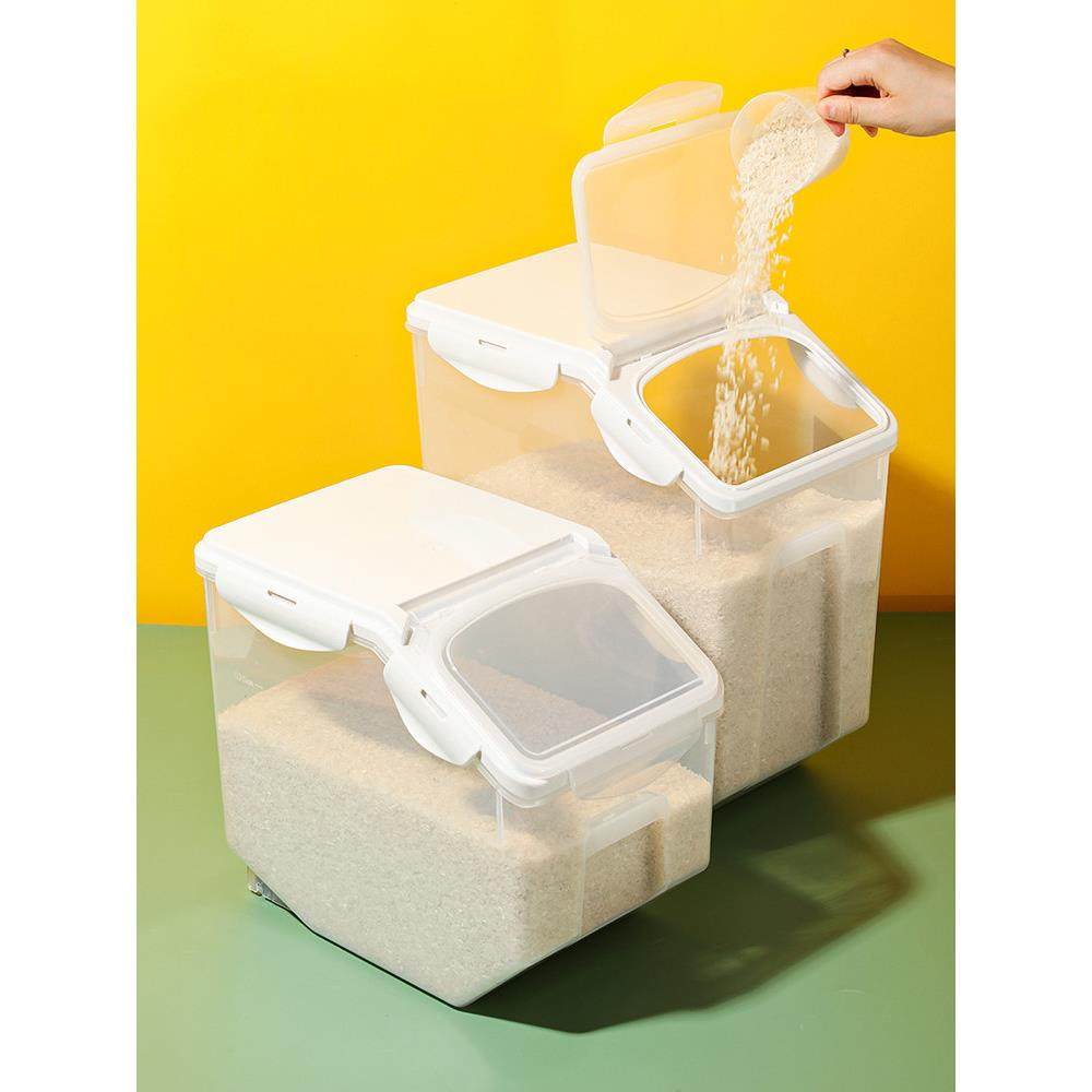 米木日式家居 防潮防虫装米桶储米箱10/15kg装 密封杂粮盒 4045