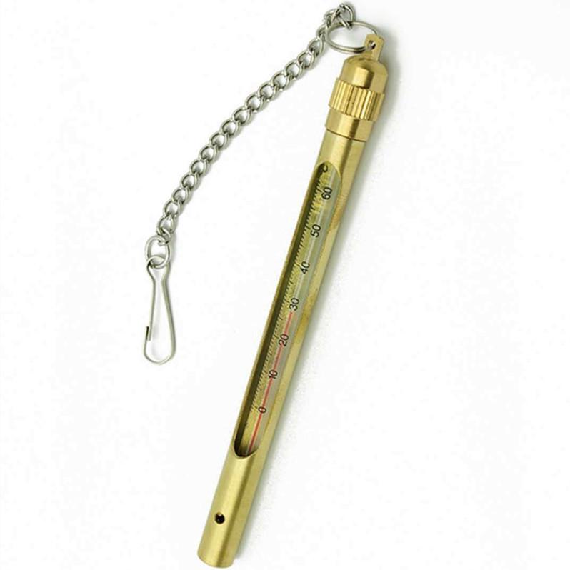 矿山矿井金属不锈钢套温度计玻璃棒式矿用工业高温铜套液体温度表