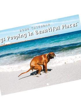 Funny Calendar Gift狗狗便便日历 有趣的日历新年日历2024年日历