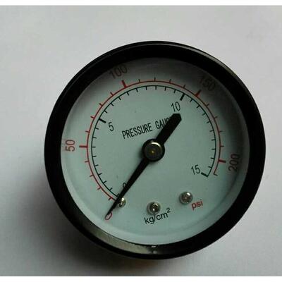 轴向无边压力表 y-50-z pressure gauge 0-15kgbar-200psi 50mm